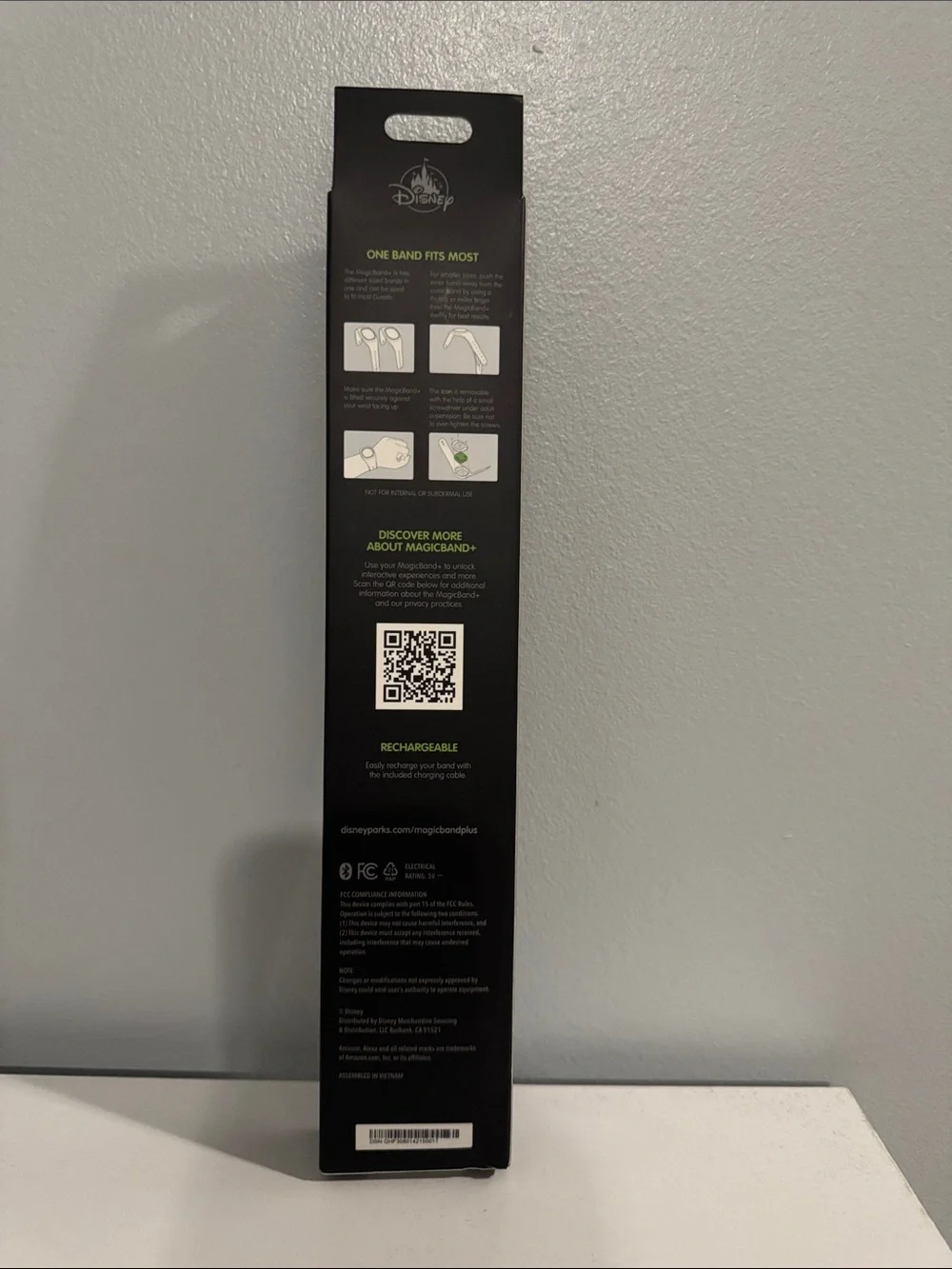 Disney Black MagicBand Wristband with Mickey Icon